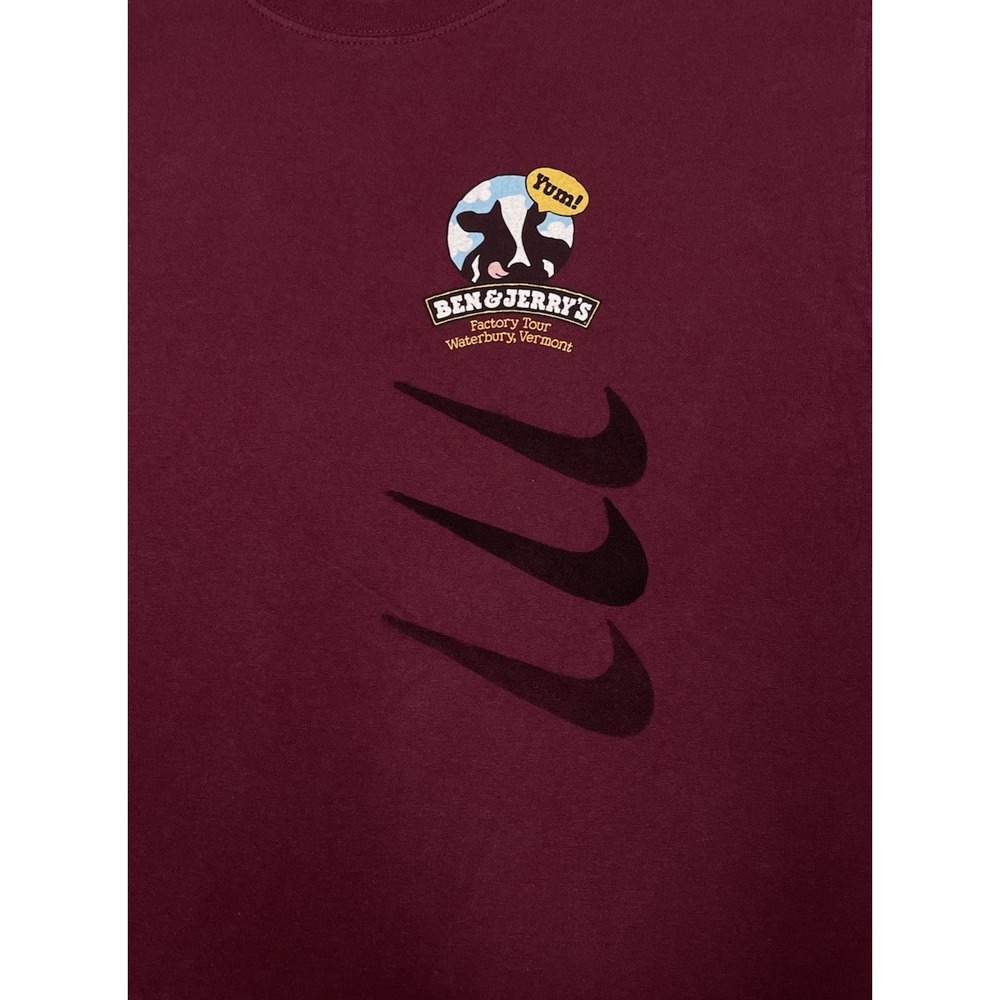 RARE Vintage Ben and Jerrys Nike T-Shirt Adult Large Ice Cream Factory Tour‎ - Picture 2 of 7